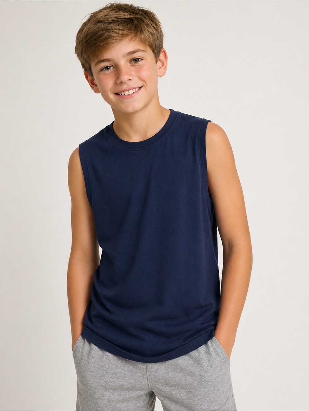 Bottlecaps Boutiqe Brand Youth L 14/16 Navy Sleeveless Tank Like New